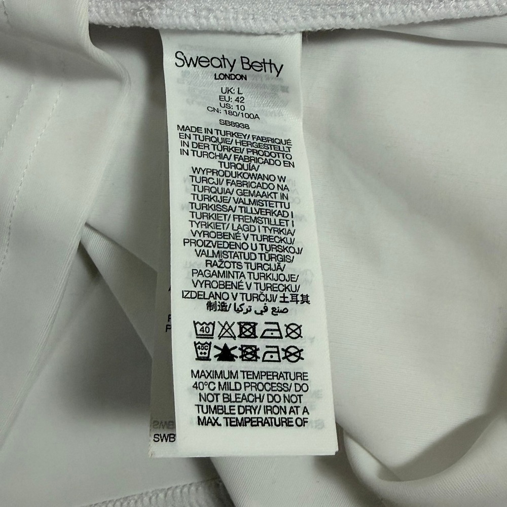 Sweaty Betty Womens Fast Lane Running Jacket L White Water Resistant Athleisure - Picture 9 of 13